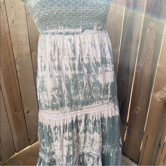 Bebe tie dyed strapless smocked top Maxi dress size XS - Picture 3 of 8